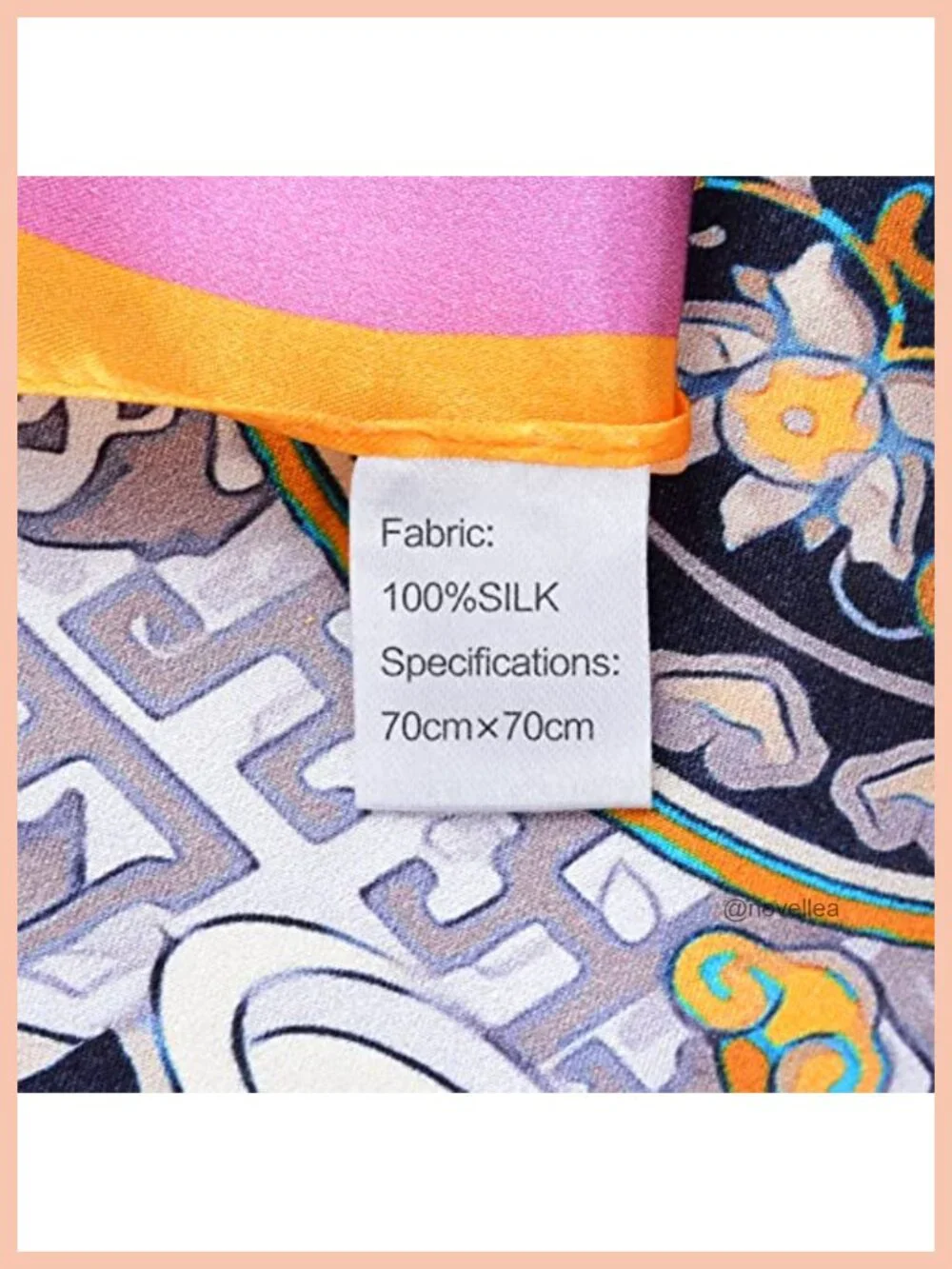 100% Mulberry Silk Square Scarf - 27